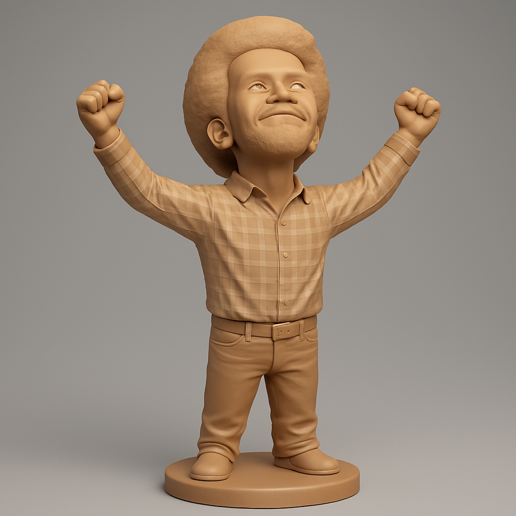 face to 3d model ai-3D portrait printing from photo_Victory Bobblehead: Celebrate Success!