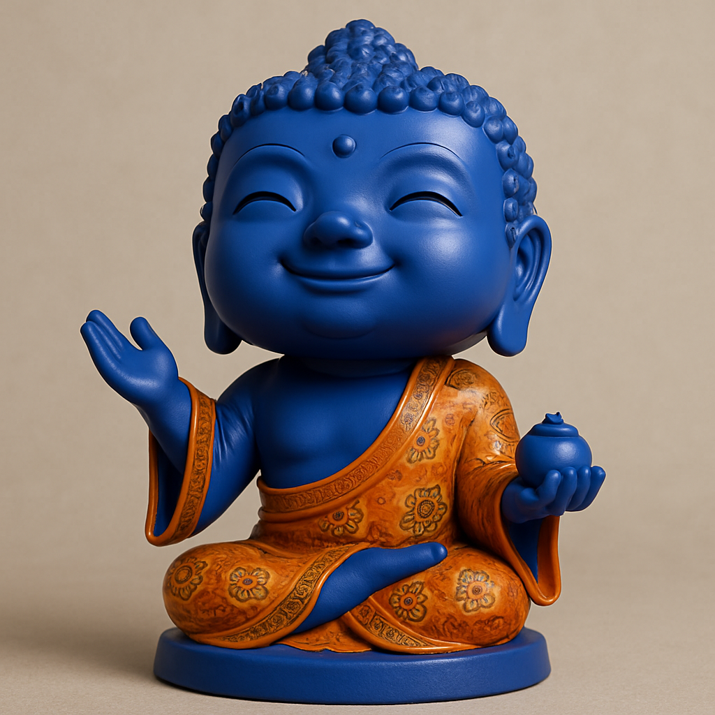 face to 3d model ai-3D portrait printing from photo_Chibi Buddha statue of the Smiling Medicine Buddha