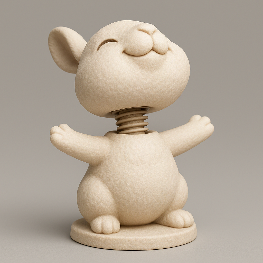 face anatomy 3d model-create 3d face model from photo_Joyful Spring Bunny with Unique Spring Mechanism