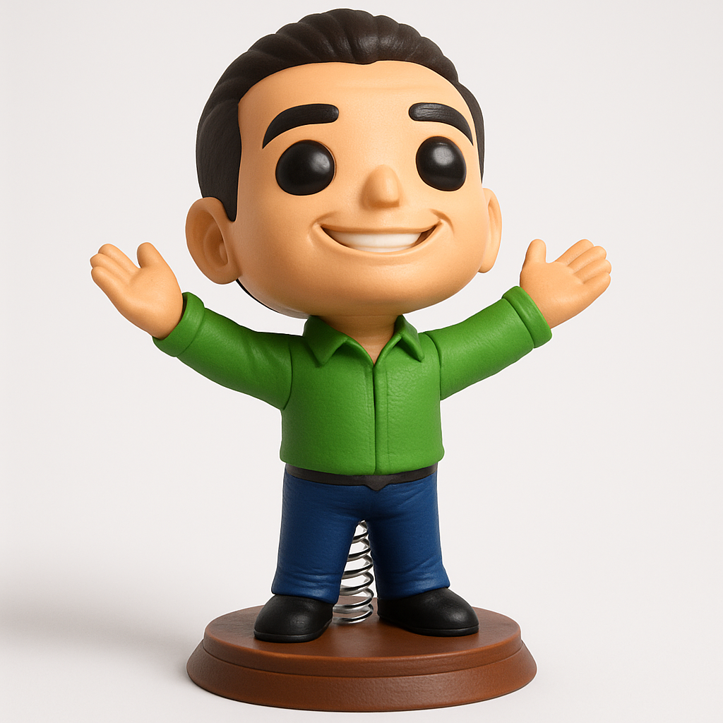 face anatomy 3d model-create 3d face model from photo_Friendly Desk Buddy Bobblehead - Print, Assemble, Smile!