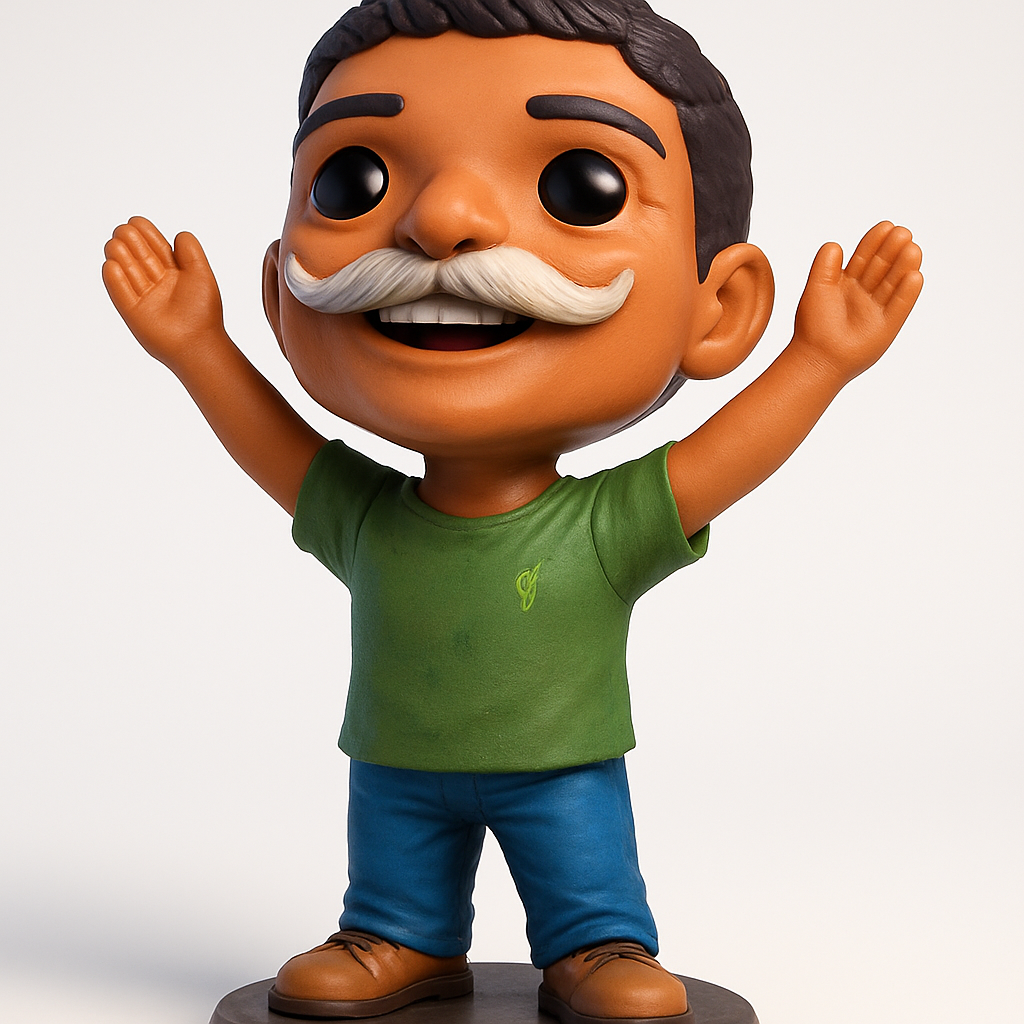 face to 3d model ai-3D portrait printing from photo_Bring Joy Home: Moustache Man Desk Companion