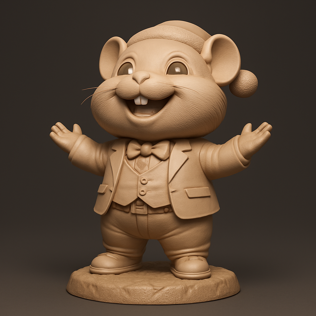 face anatomy 3d model-create 3d face model from photo_Jolly Festive Mouse: Perfect Holiday Desk Pal!