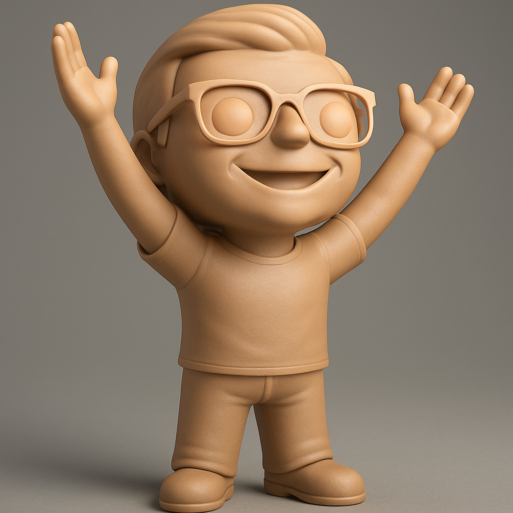 face to 3d model ai-3D portrait printing from photo_Uplifting Desk Buddy: Celebrate Joy with This Happy Friend!