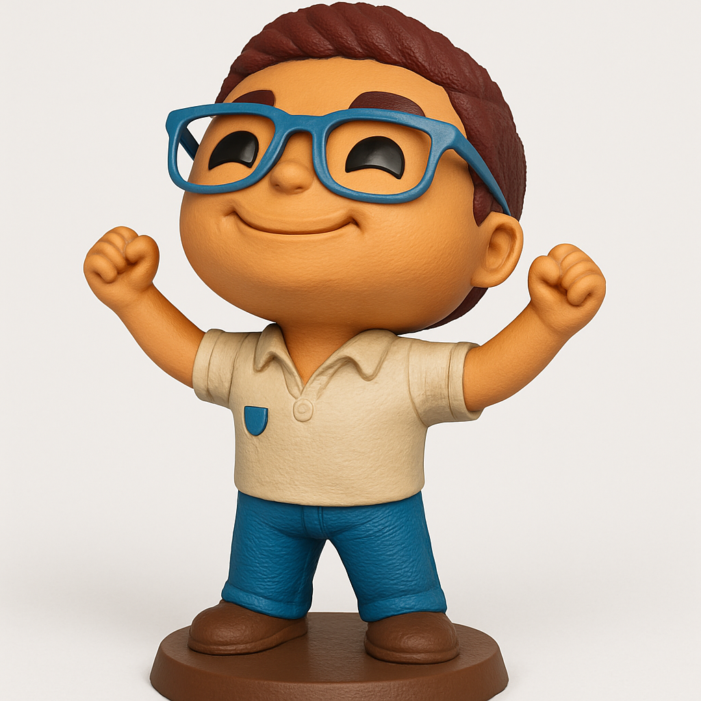 face to 3d model ai-3D portrait printing from photo_Happy Nerd Success Trophy - Inspire & Display!