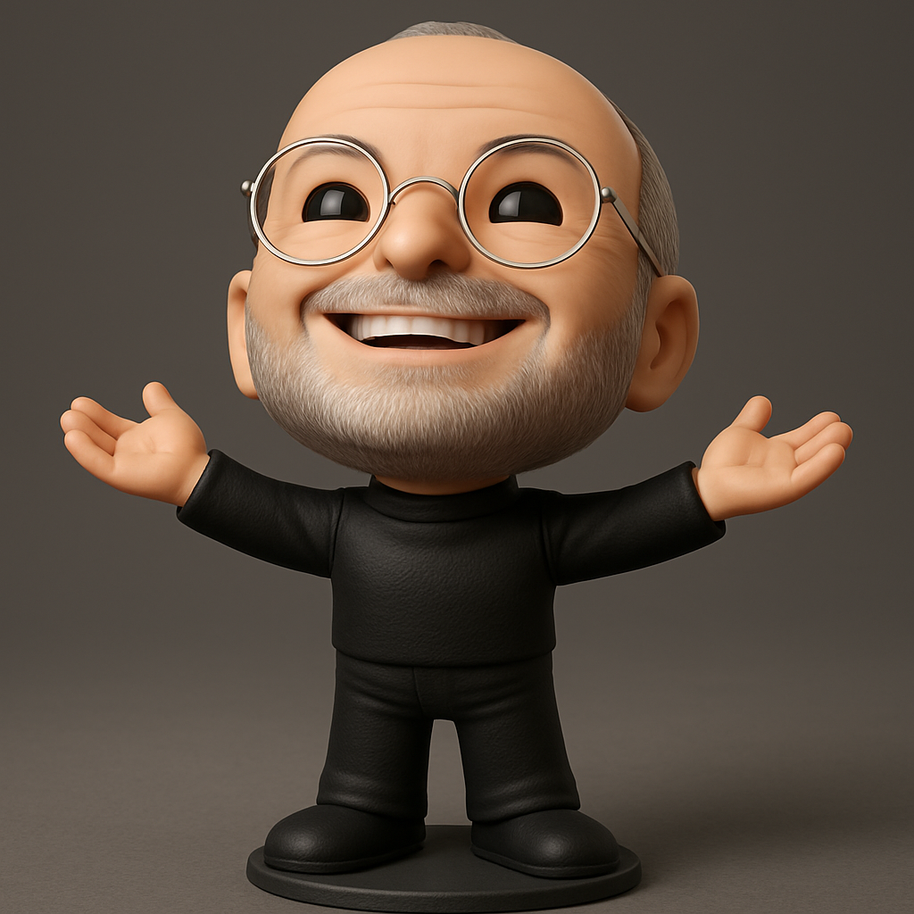 face to 3d model ai-3D portrait printing from photo_Smiling Visionary Desk Pal