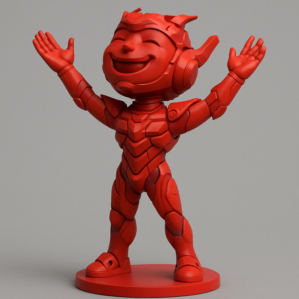 face anatomy 3d model-create 3d face model from photo_Joyful Heroic Figure for 3D Printing