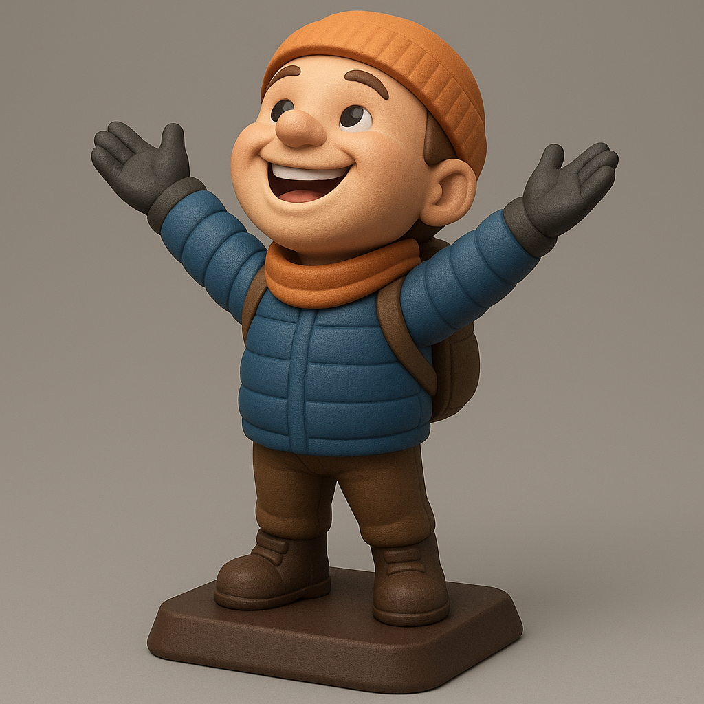 face anatomy 3d model-create 3d face model from photo_Joyful Adventurer Figurine