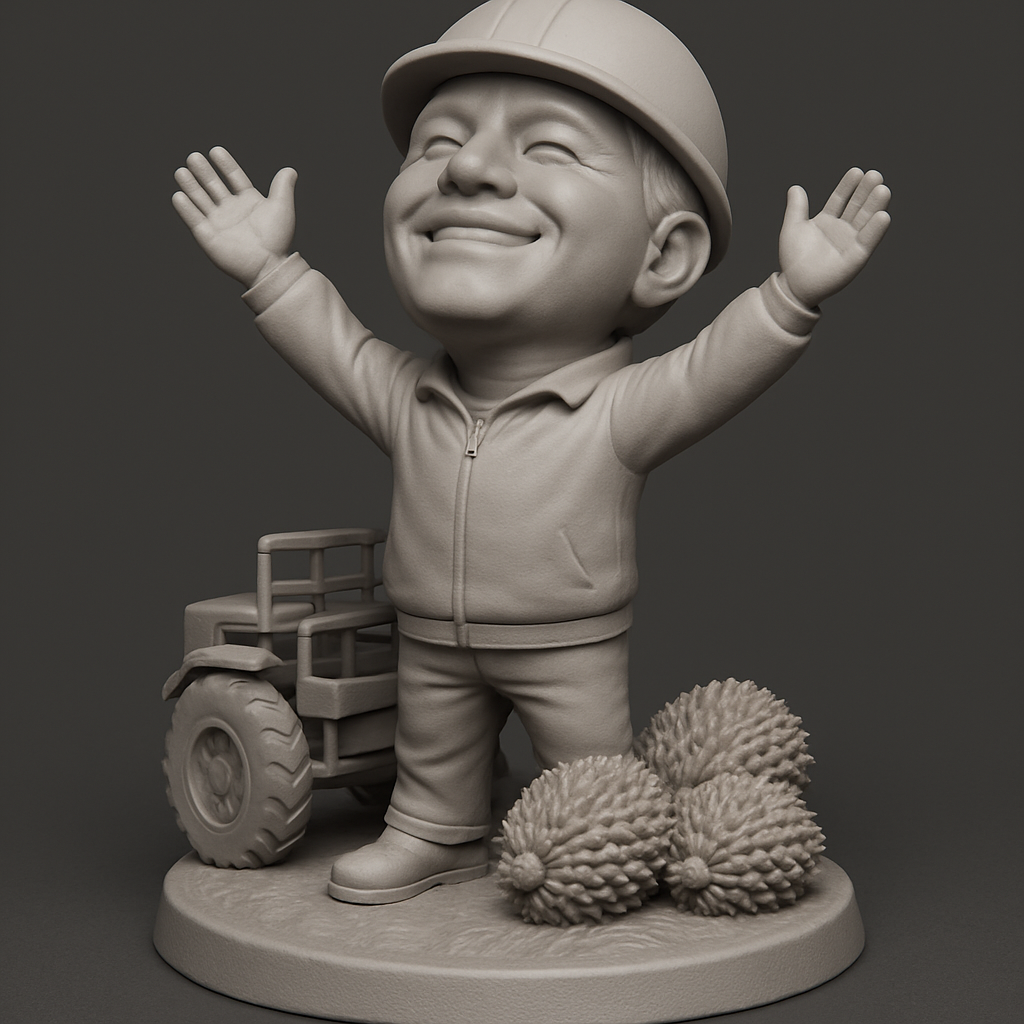 face anatomy 3d model-create 3d face model from photo_Prosperity Farmer Bobblehead - Celebrate Abundance!