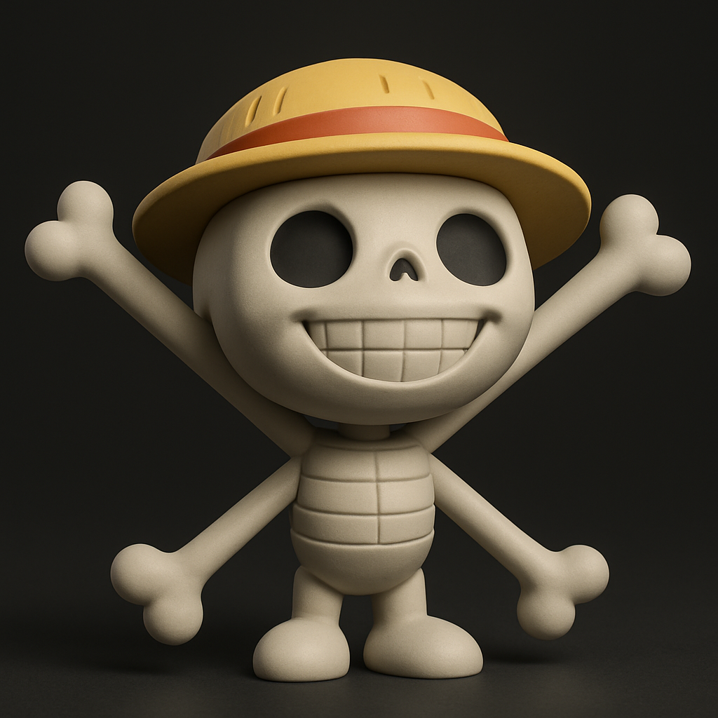 face to 3d model ai-3D portrait printing from photo_Luffy Hat Skeleton - Perfect Desk Buddy & Decor!