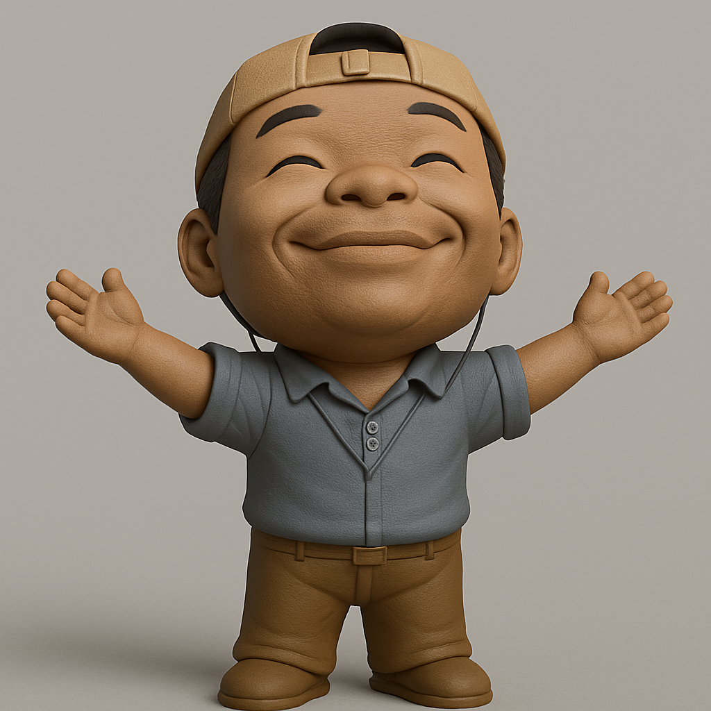 face anatomy 3d model-create 3d face model from photo_Print a Smile: Joyful Chibi Boy Hug Figurine