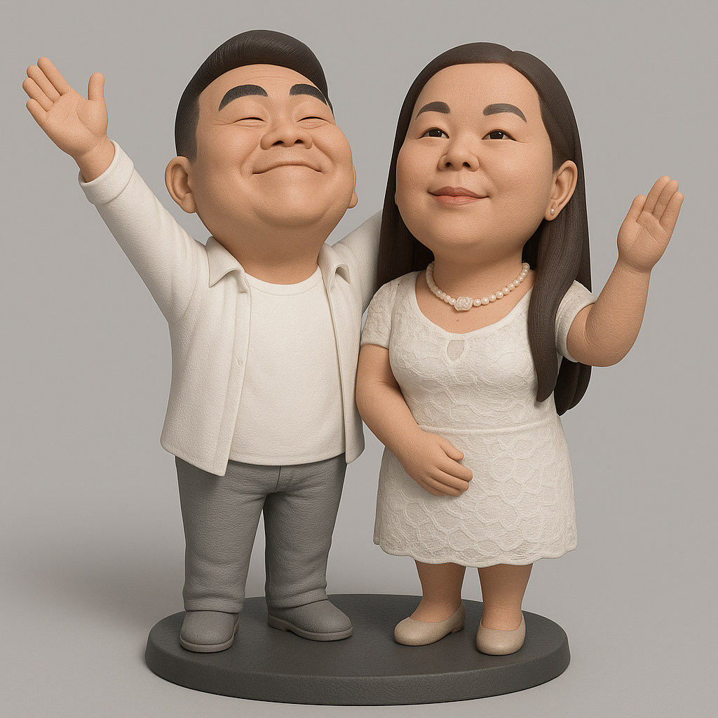 face anatomy 3d model-create 3d face model from photo_Charming Couple Figurines for Celebrations