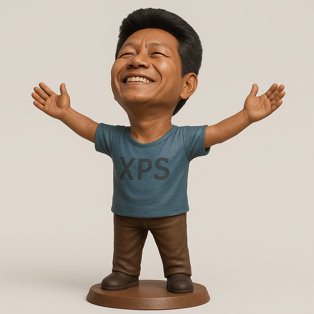 silhouette 3d printer maker-3d portrait printing_Joyful Character Figurine for 3D Printing