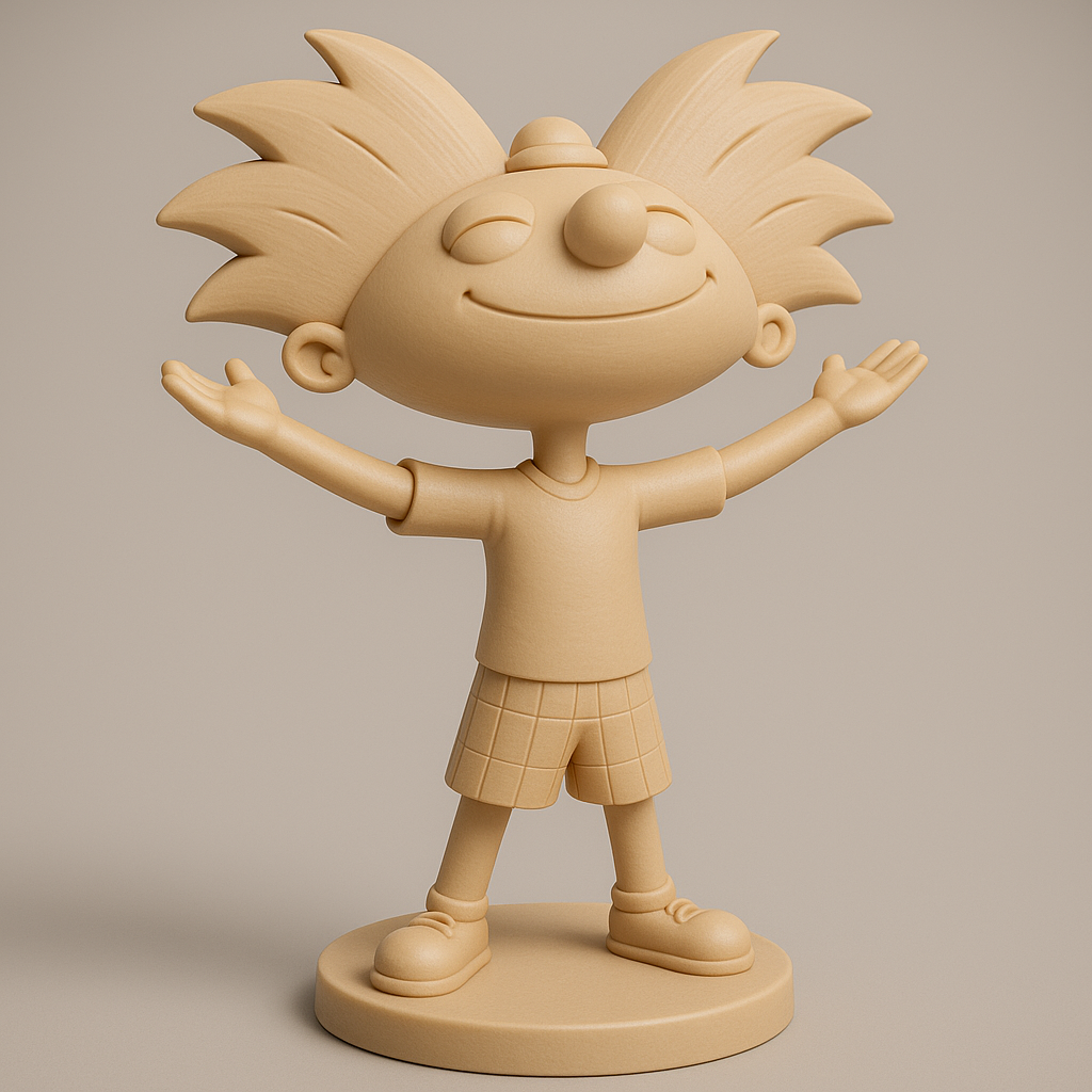 silhouette 3d printer maker-3d portrait printing_Cheerful Character Figurine for 3D Printing