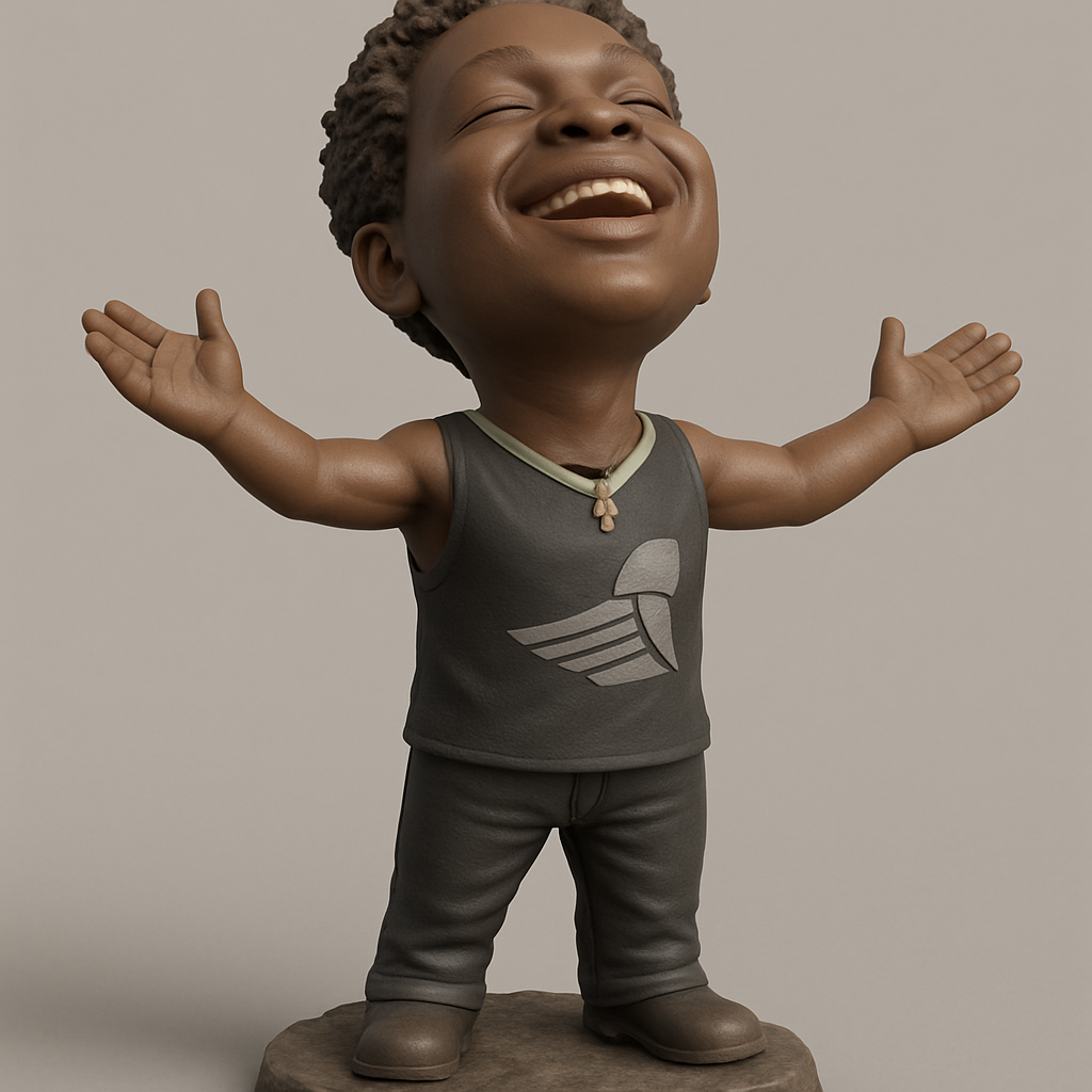face anatomy 3d model-create 3d face model from photo_Pure Joy: Laughing Boy Desk Figurine