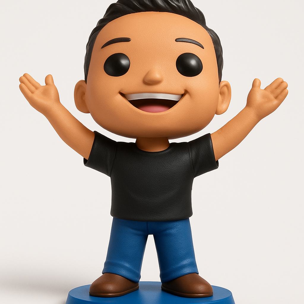 face anatomy 3d model-create 3d face model from photo_Cheerful Waving Chibi Figurine: Personalize & Print!