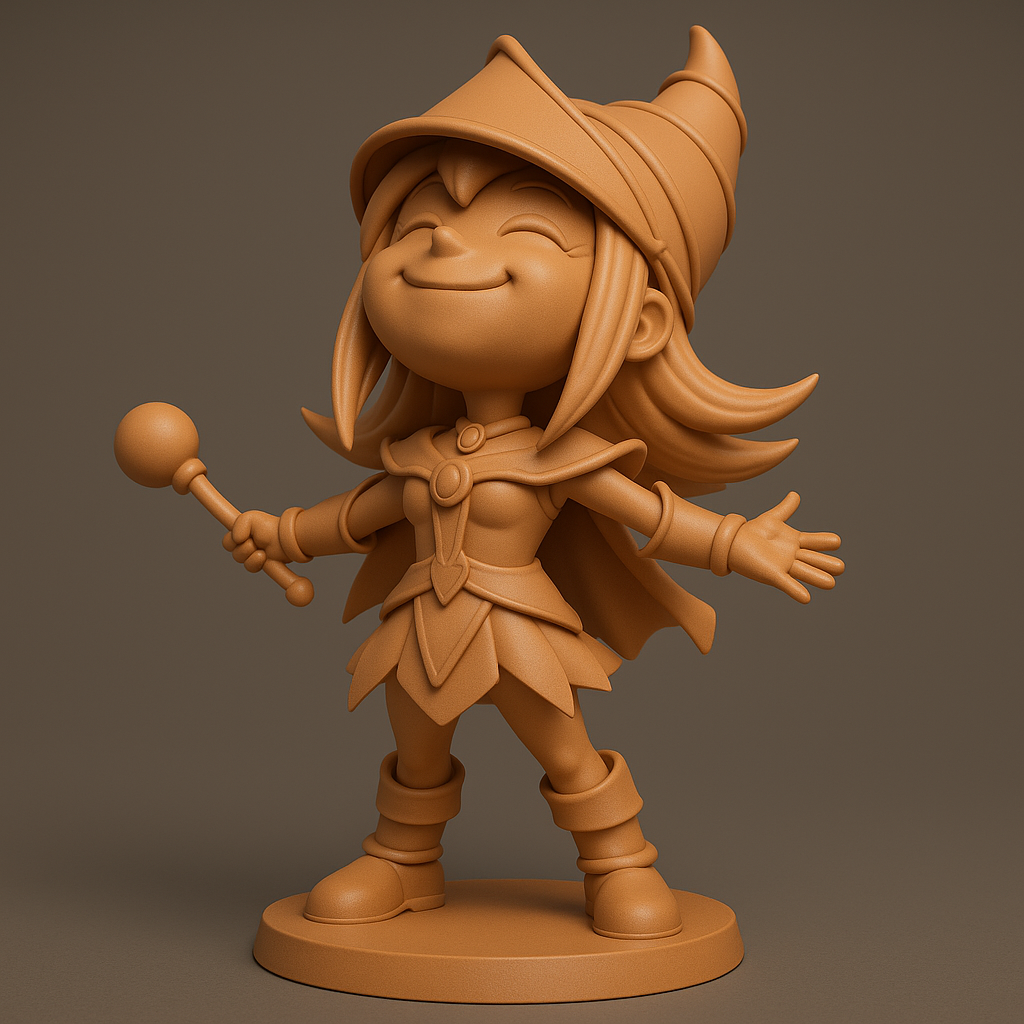 face anatomy 3d model-create 3d face model from photo_Charming Wizard Figurine for 3D Printing