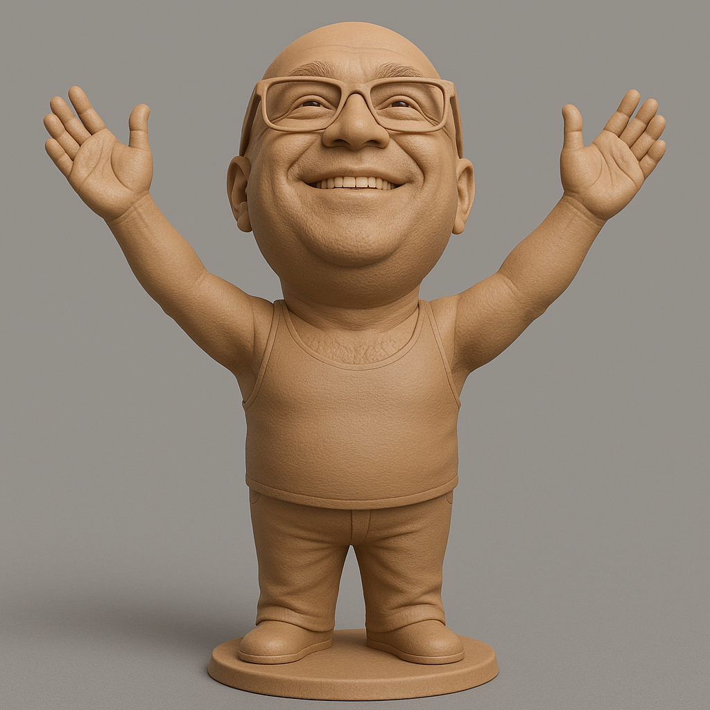 face anatomy 3d model-create 3d face model from photo_Joyful Character Figurine for 3D Printing