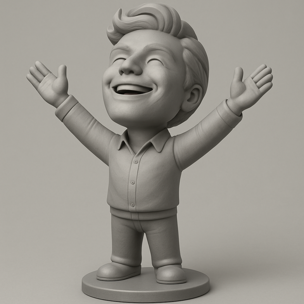 face anatomy 3d model-create 3d face model from photo_Spread Happiness: Joyful Pose Figurine