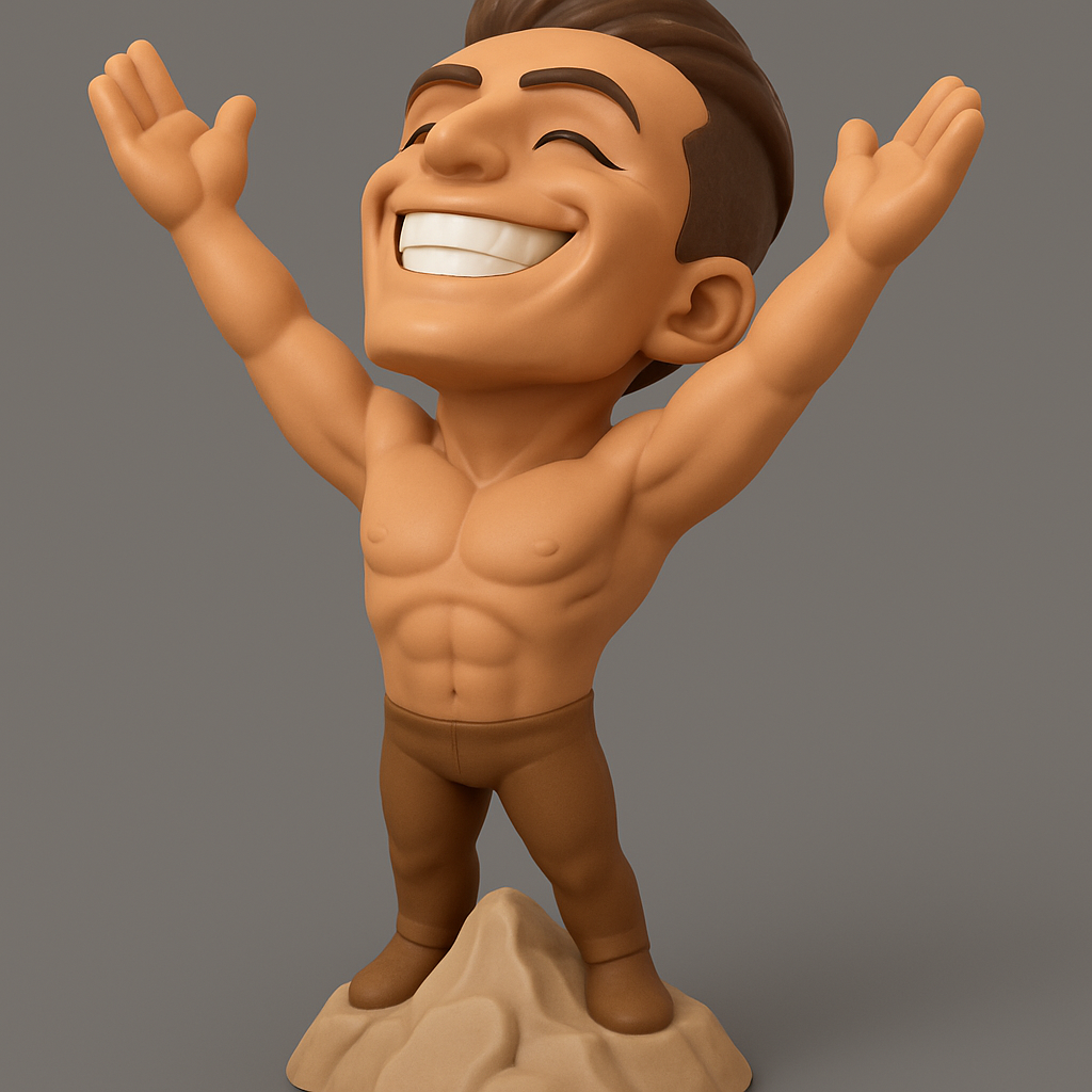 face anatomy 3d model-create 3d face model from photo_Heroic Champion Figure – Triumph in 3D!