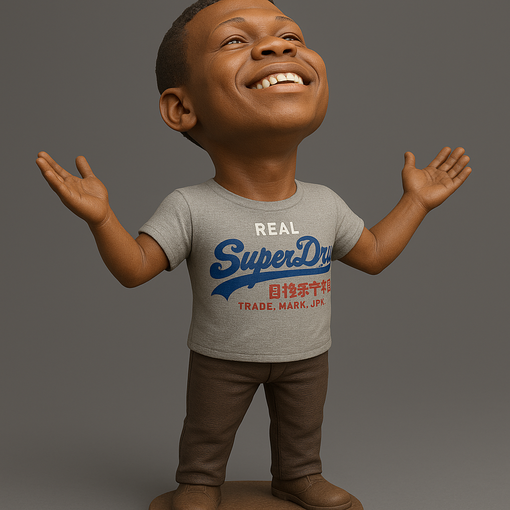 face anatomy 3d model-create 3d face model from photo_Joyful Character Figurine for 3D Printing