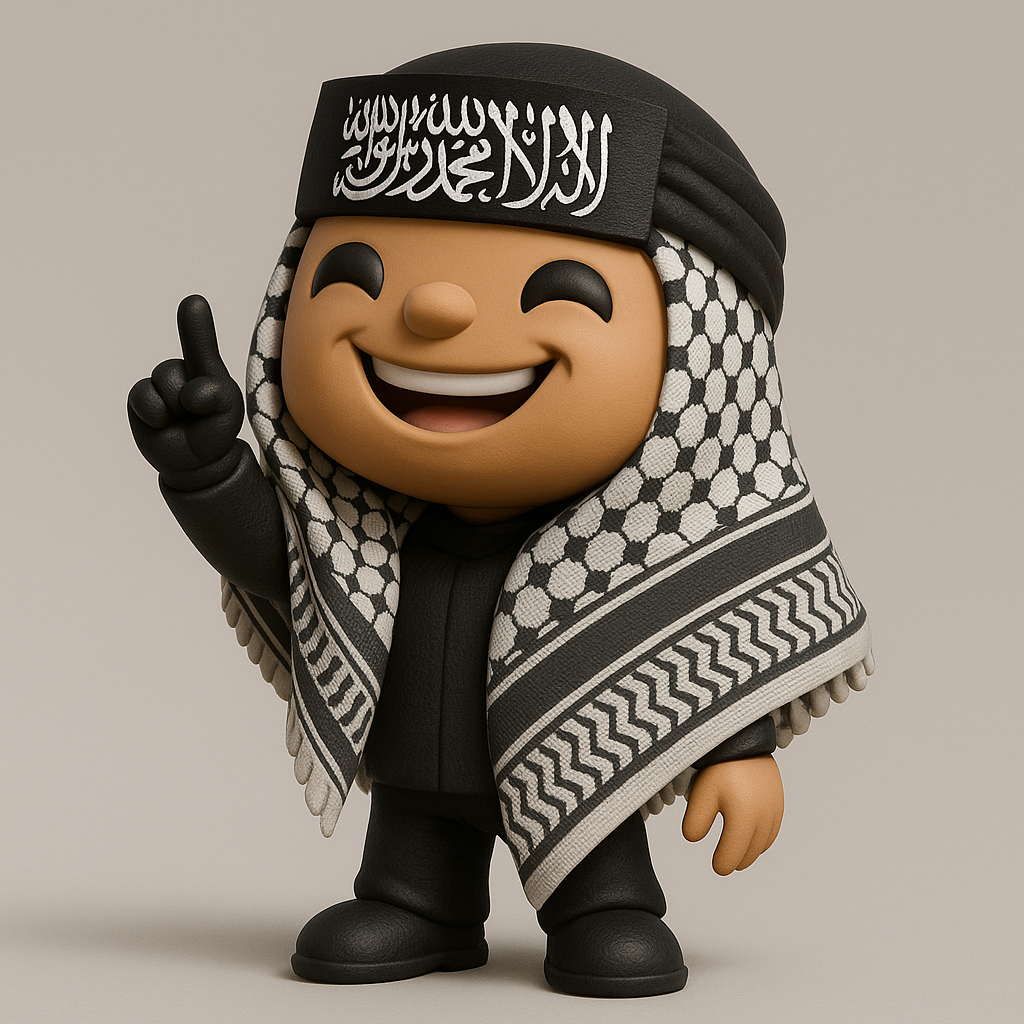 face to 3d model ai-3D portrait printing from photo_Joyful Islamic Character Figurine - Faith & Smile