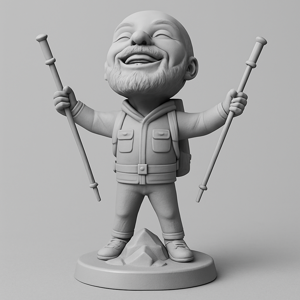 face anatomy 3d model-create 3d face model from photo_Triumphant Hiker - Celebrate Every Summit!