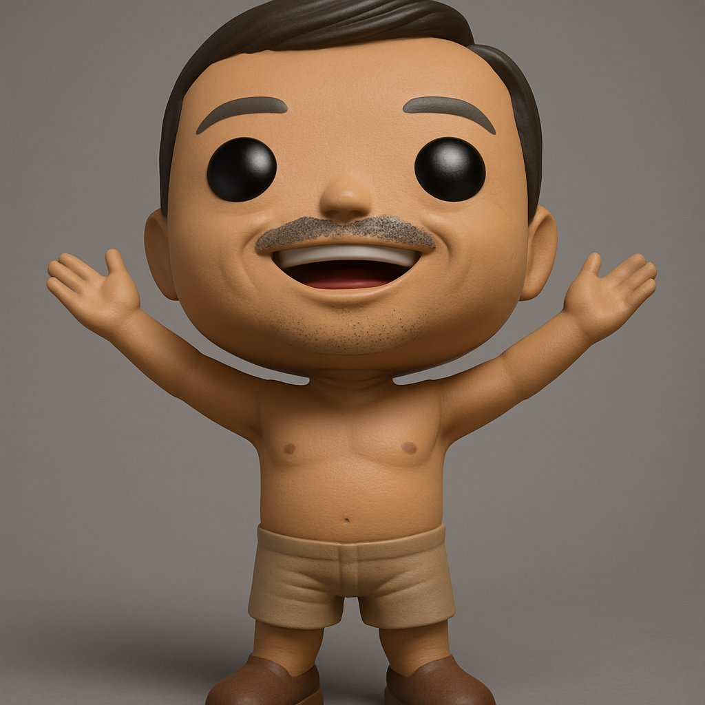 face to 3d model ai-3D portrait printing from photo_Friendly Funko-Style Man: Perfect Desk Companion!
