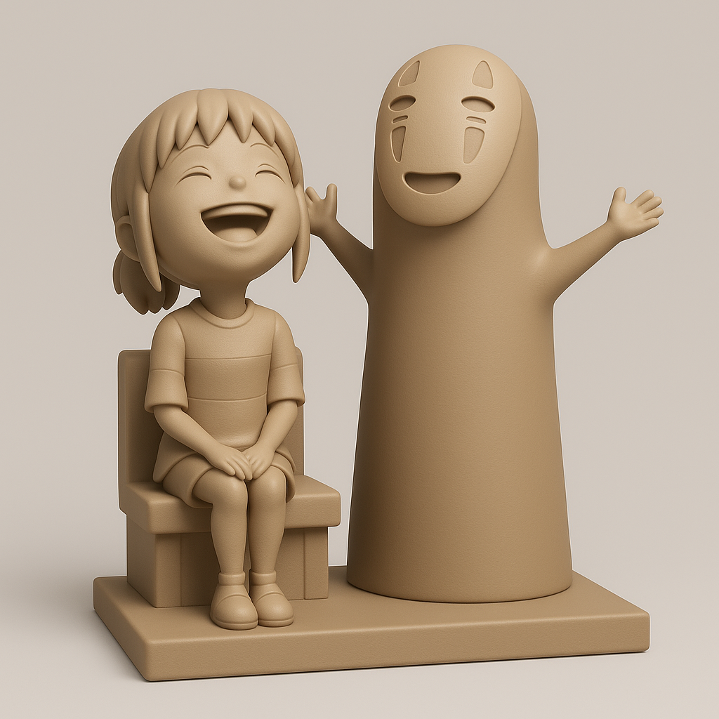 face anatomy 3d model-create 3d face model from photo_Joyful Companion Figurine