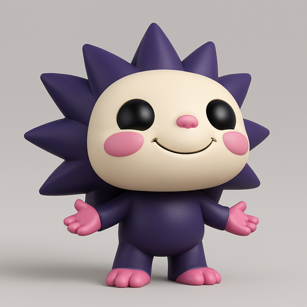 face to 3d model ai-3D portrait printing from photo_Charming Spiky Friend: A Desk Companion for Joy