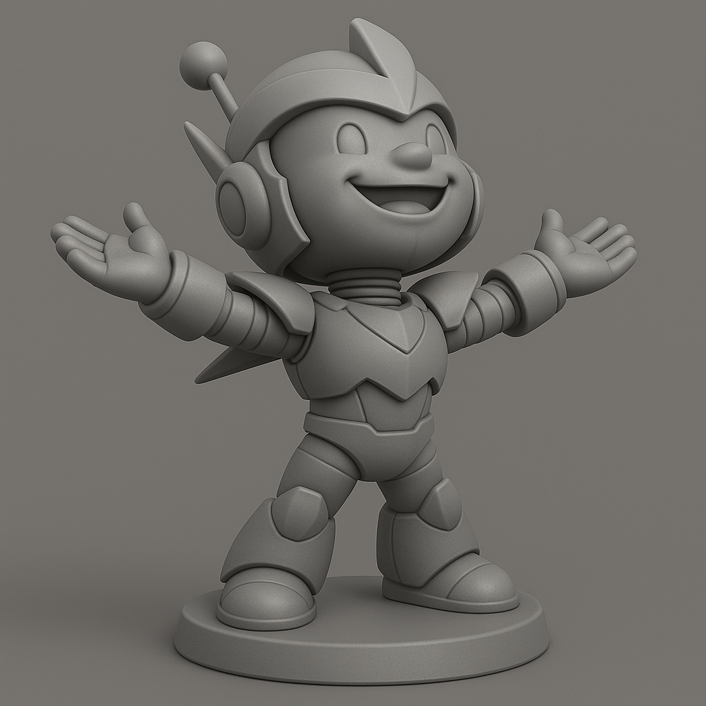 face anatomy 3d model-create 3d face model from photo_Cheerful Retro Robot Figure