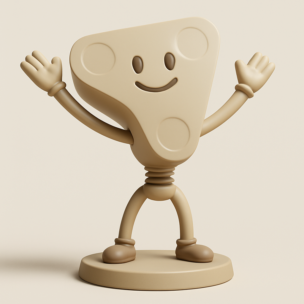 face anatomy 3d model-create 3d face model from photo_Cheerful Cheese Character Figurine