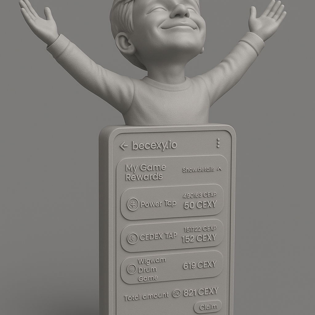 silhouette 3d printer maker-3d portrait printing_Uplifting Crypto Game Rewards Display Stand