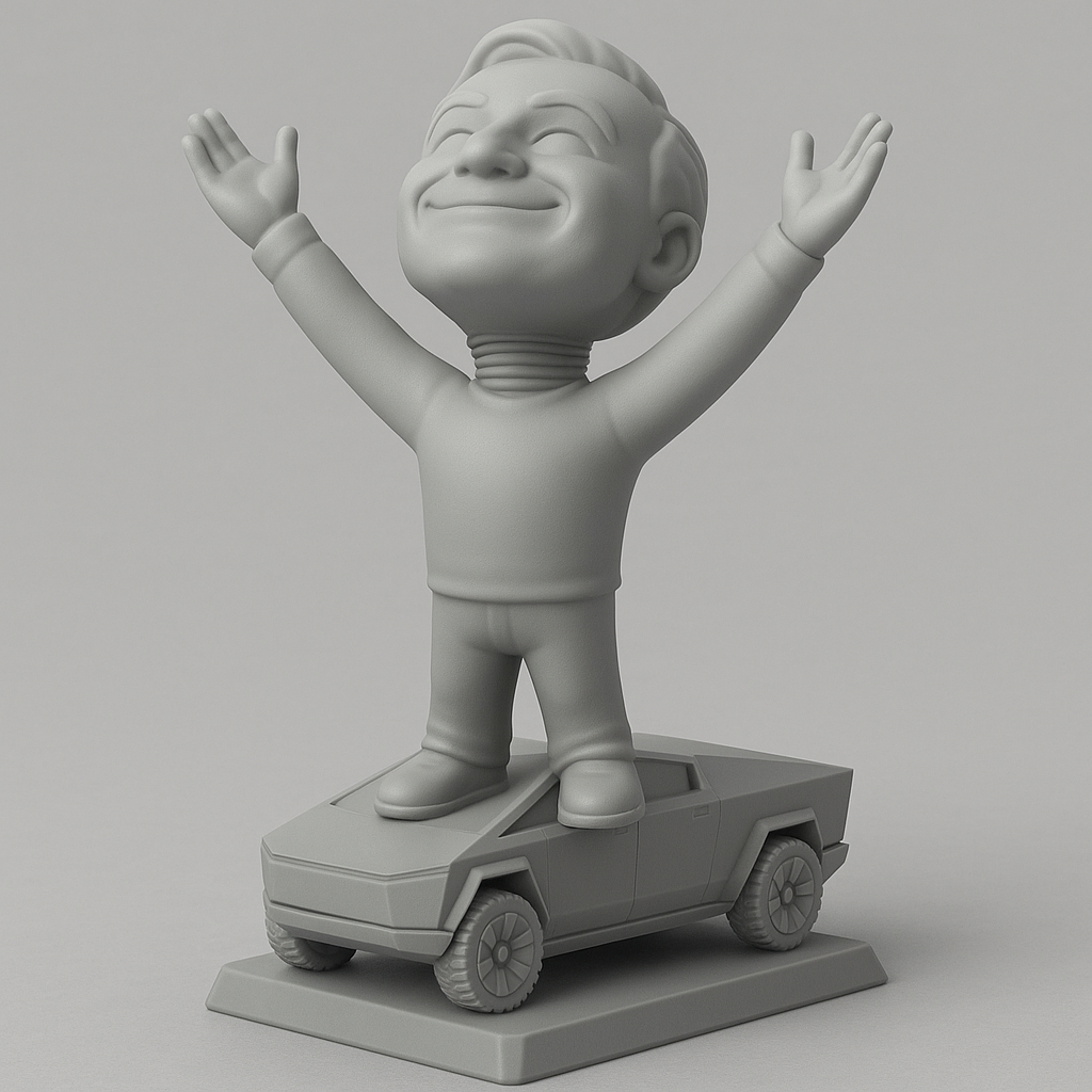 face anatomy 3d model-create 3d face model from photo_Joyful Figure on Futuristic Vehicle