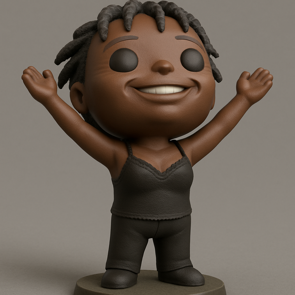 face anatomy 3d model-create 3d face model from photo_Embrace Happiness: Expressive Chibi Figurine