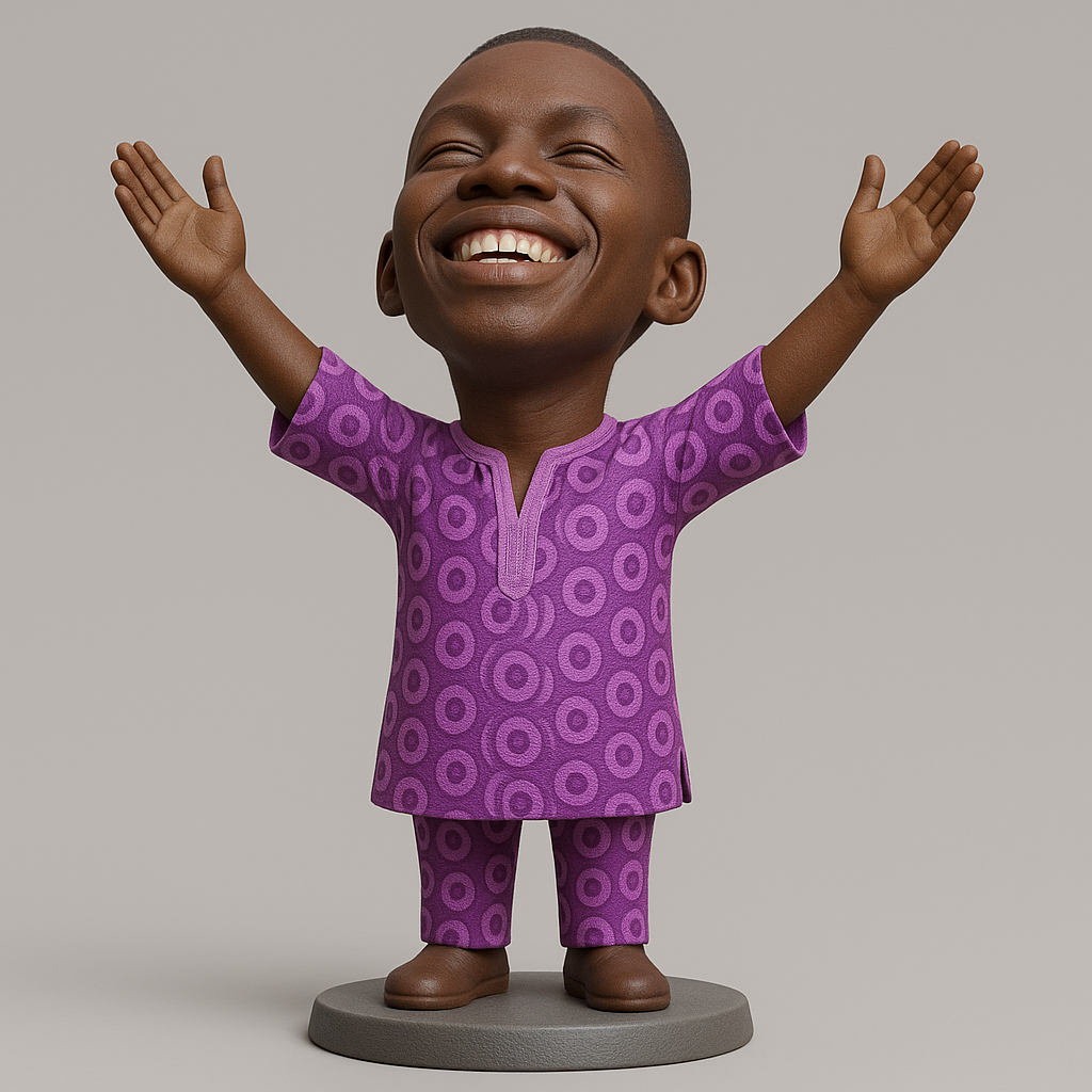 silhouette 3d printer maker-3d portrait printing_Joyful Celebrant Figurine