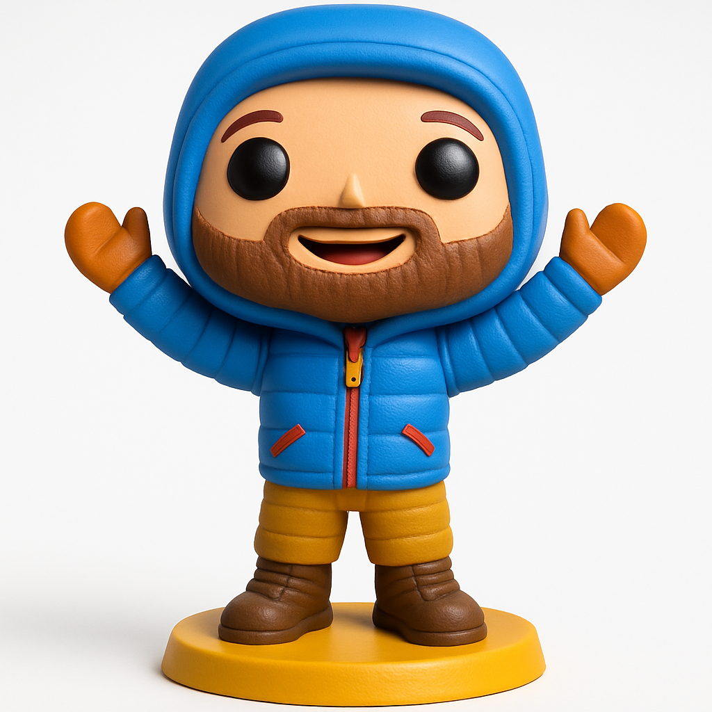 face anatomy 3d model-create 3d face model from photo_Cozy Winter Wanderer Funko Style Figure