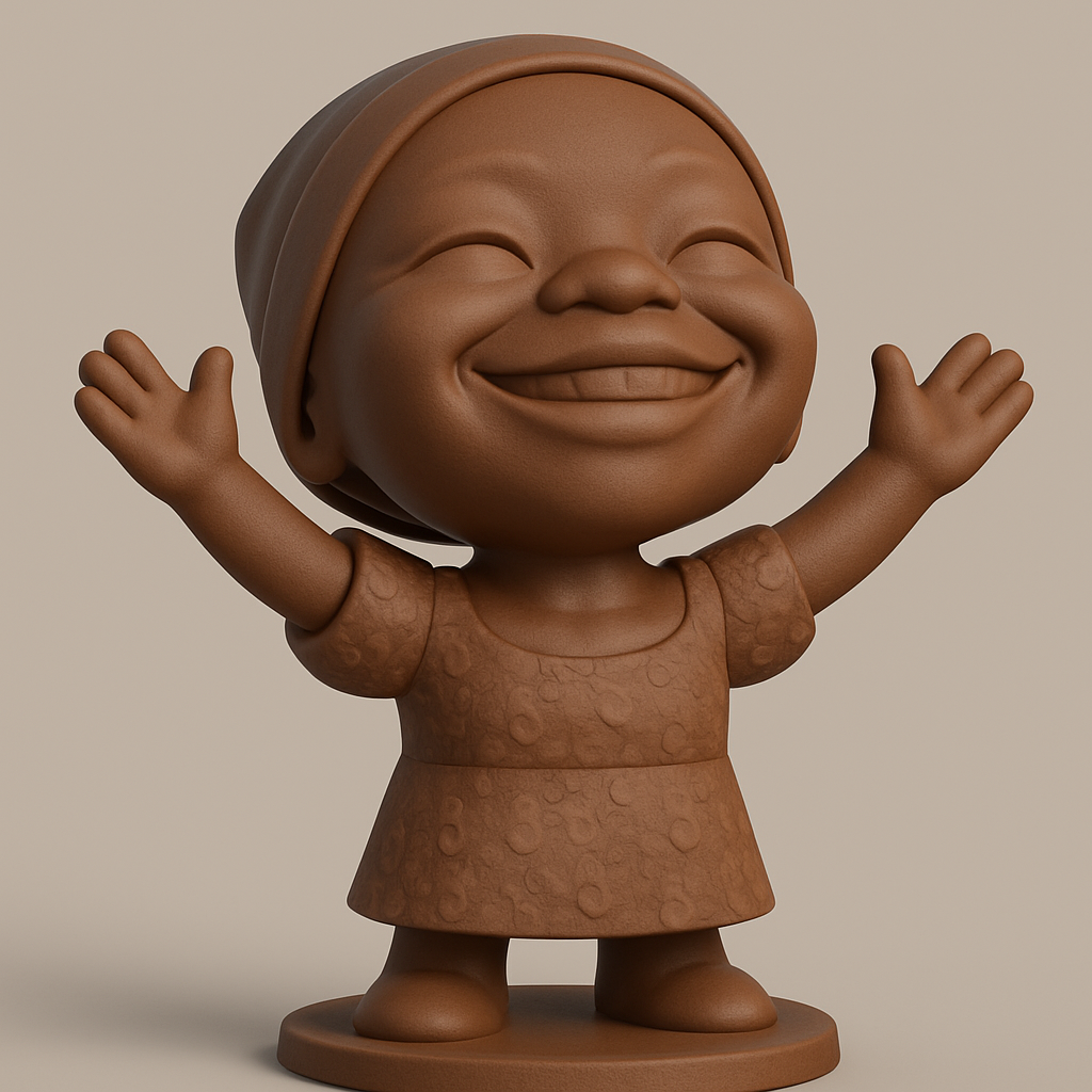 face anatomy 3d model-create 3d face model from photo_Embrace Joy: Smiling Child Figurine