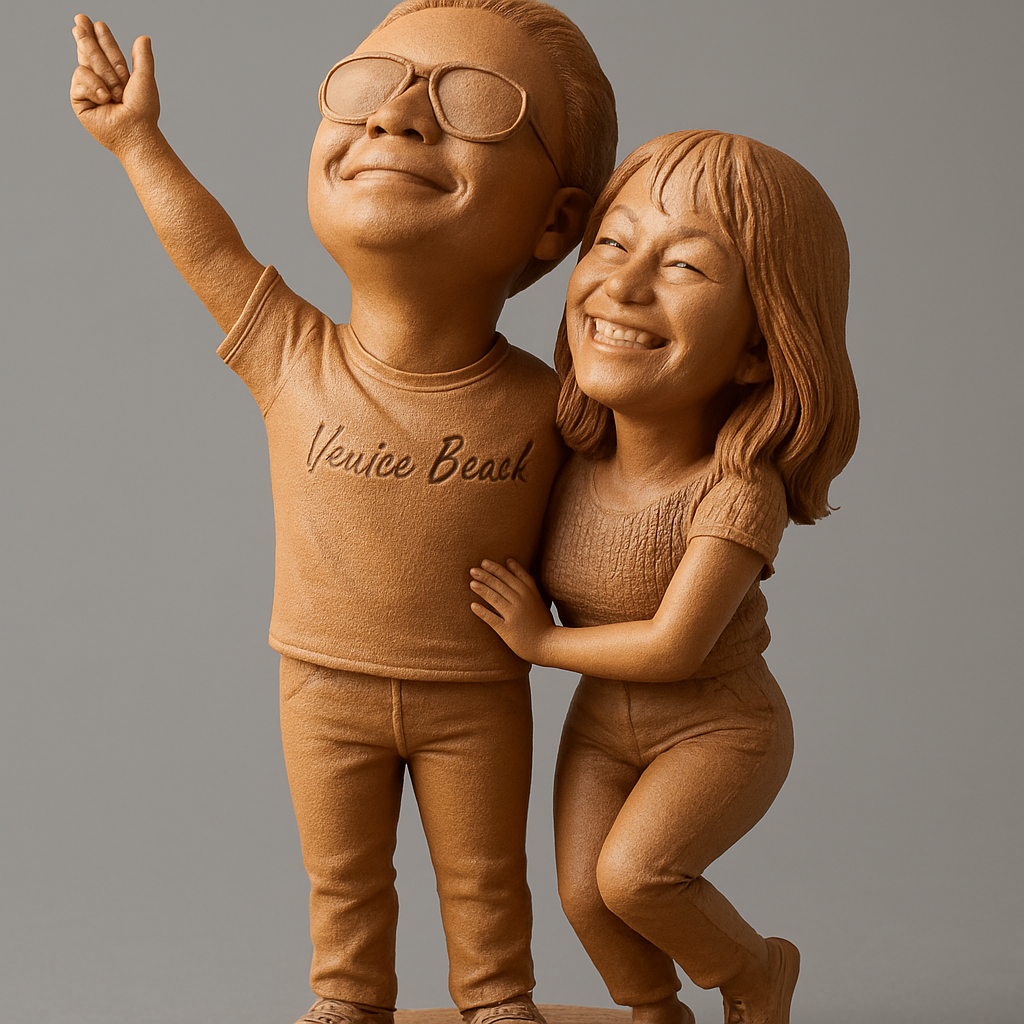 face to 3d model ai-3D portrait printing from photo_Capture Joy: Personalized Couple 3D Print