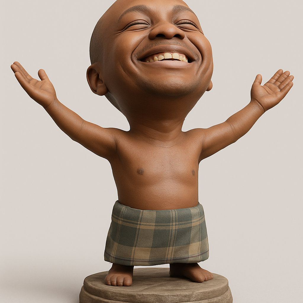 face to 3d model ai-3D portrait printing from photo_Radiant Joy Statue: Celebrate Happiness & Freedom