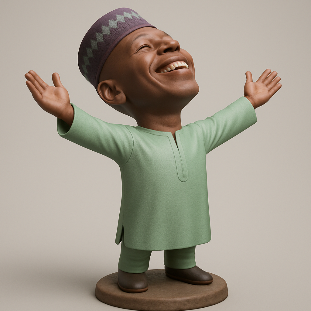 silhouette 3d printer maker-3d portrait printing_Radiant Joy Figurine: Embrace Happiness & Optimism