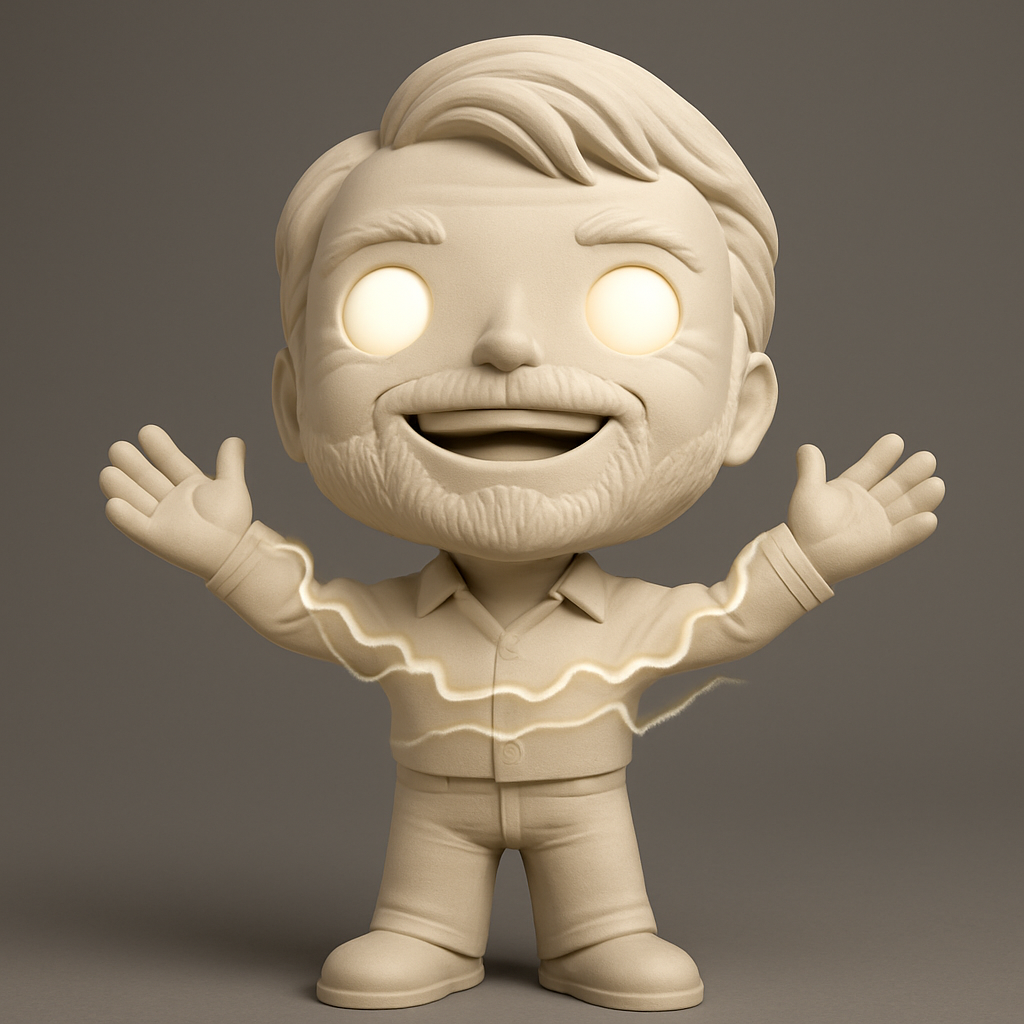 superhero STL files-collectible 3D figurines_Michael Saylor Laser Eyes BTC