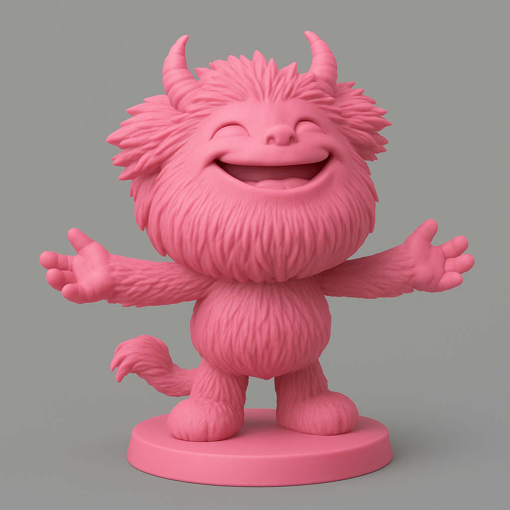 face anatomy 3d model-create 3d face model from photo_Cheerful Monster Figurine