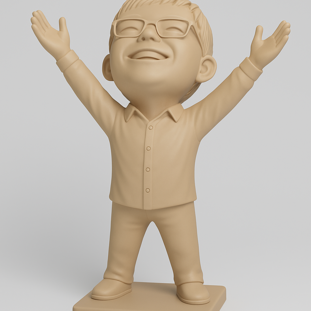 face anatomy 3d model-create 3d face model from photo_Joyful Kid Character for 3D Printing