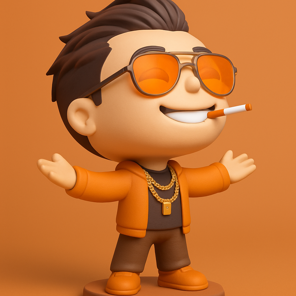 face to 3d model ai-3D portrait printing from photo_Swagger Chibi Figurine: Shades & Gold Chain