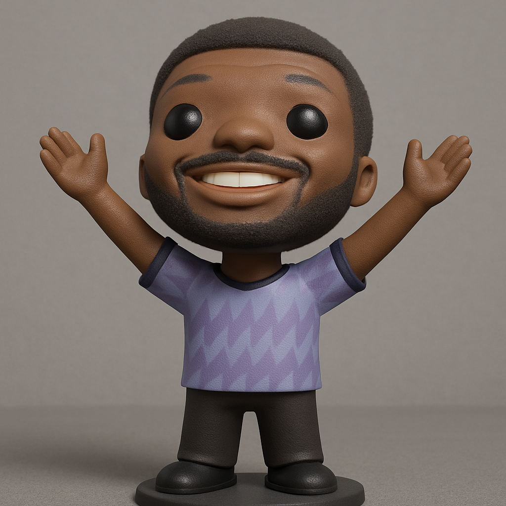 face to 3d model ai-3D portrait printing from photo_Positive Vibe Figurine: Ready to Welcome Happiness