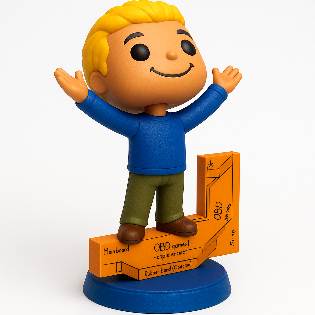 face anatomy 3d model-create 3d face model from photo_Printable Tech Buddy: Fun Figurine on Circuit Base!