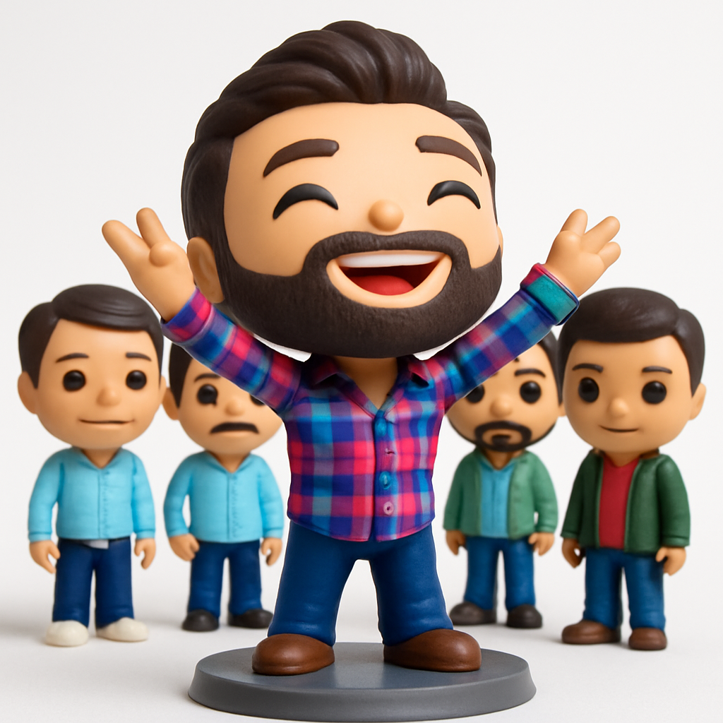 face to 3d model ai-3D portrait printing from photo_Achieve & Inspire: Bearded Hero Desk Figurine
