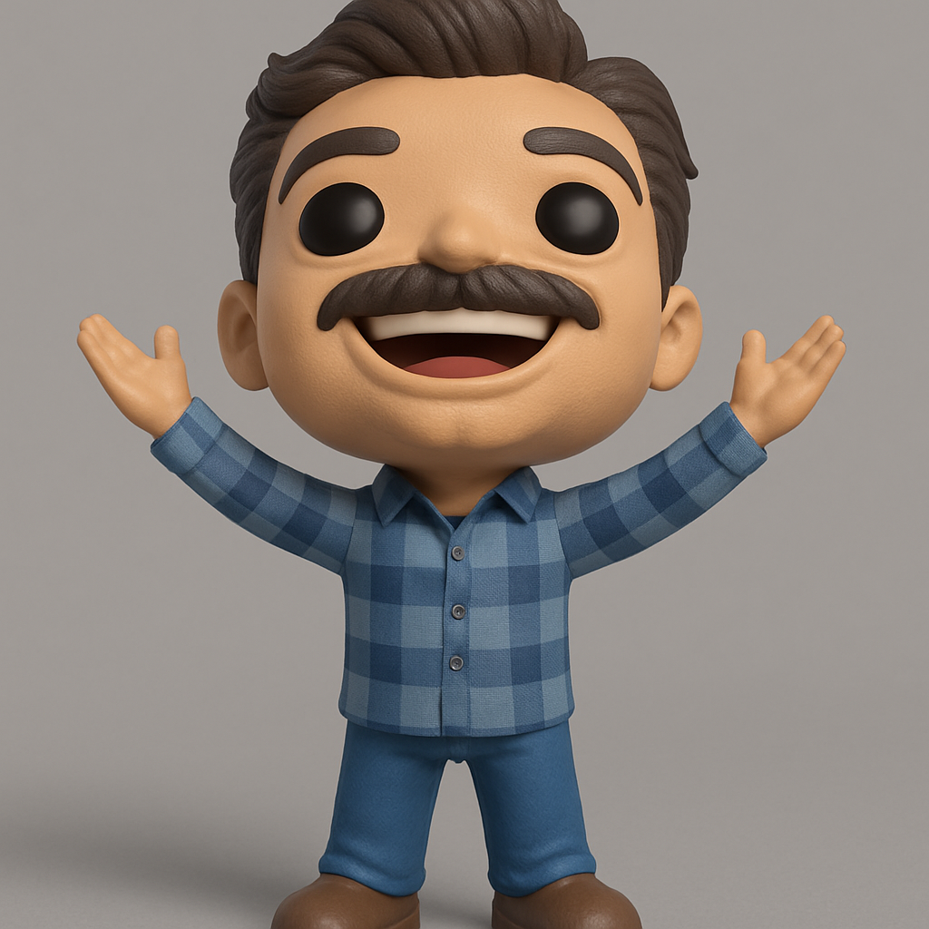face to 3d model ai-3D portrait printing from photo_Your New Desk Buddy: Friendly Plaid Shirt Figurine