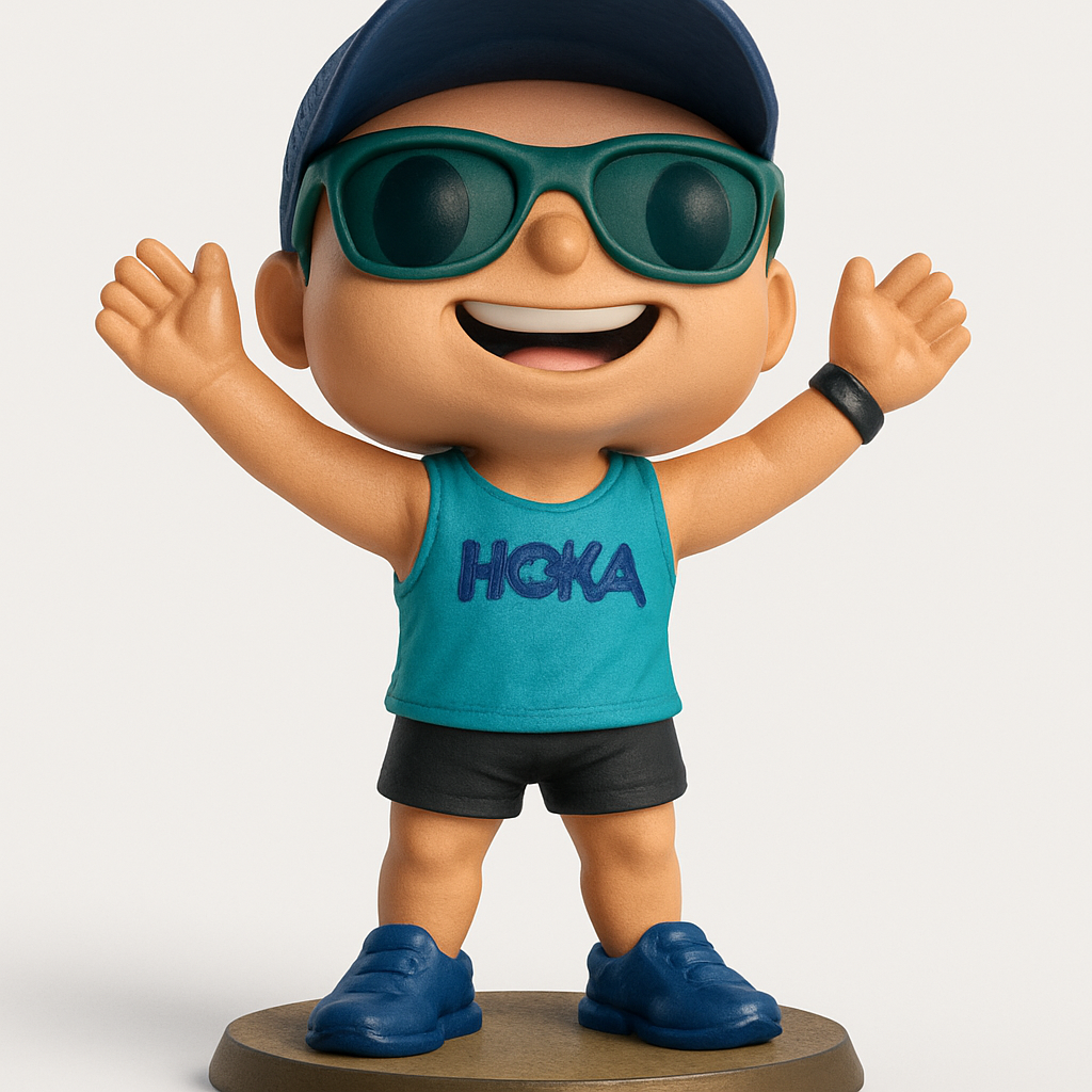 face to 3d model ai-3D portrait printing from photo_Dynamic HOKA Runner Figurine - Celebrate Your Sport!