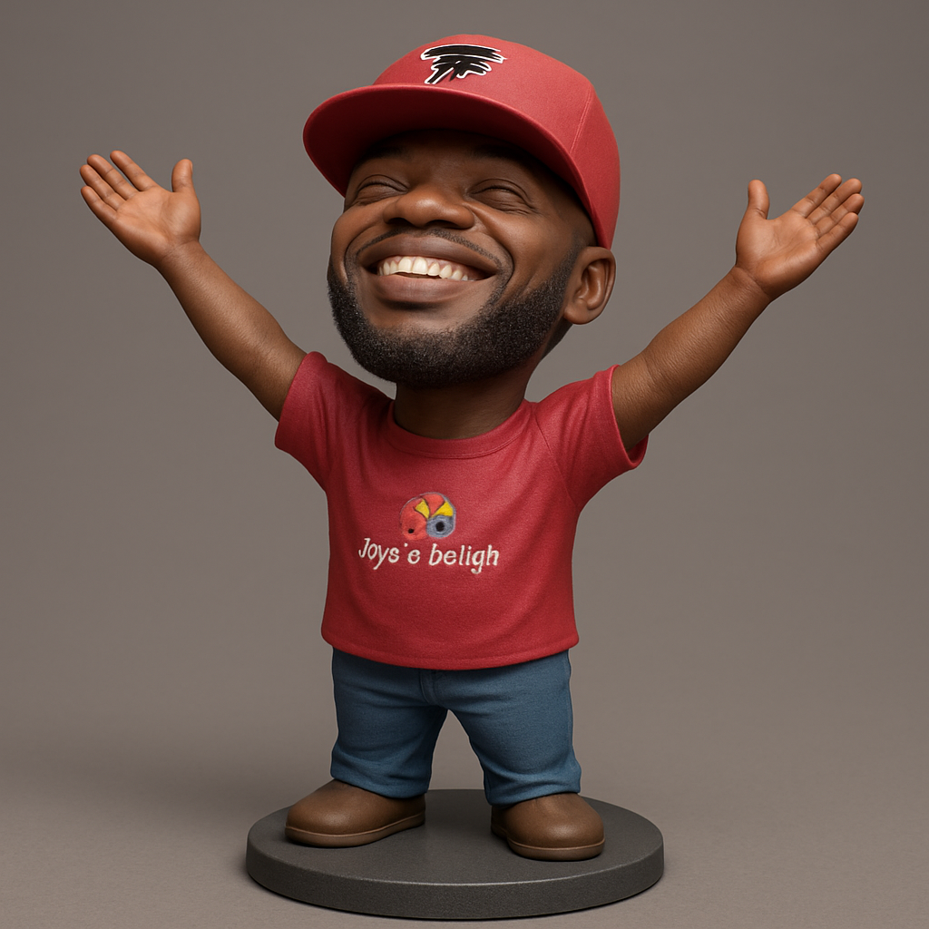 face anatomy 3d model-create 3d face model from photo_Uplifting Joy Bobblehead: A Celebration of Happiness